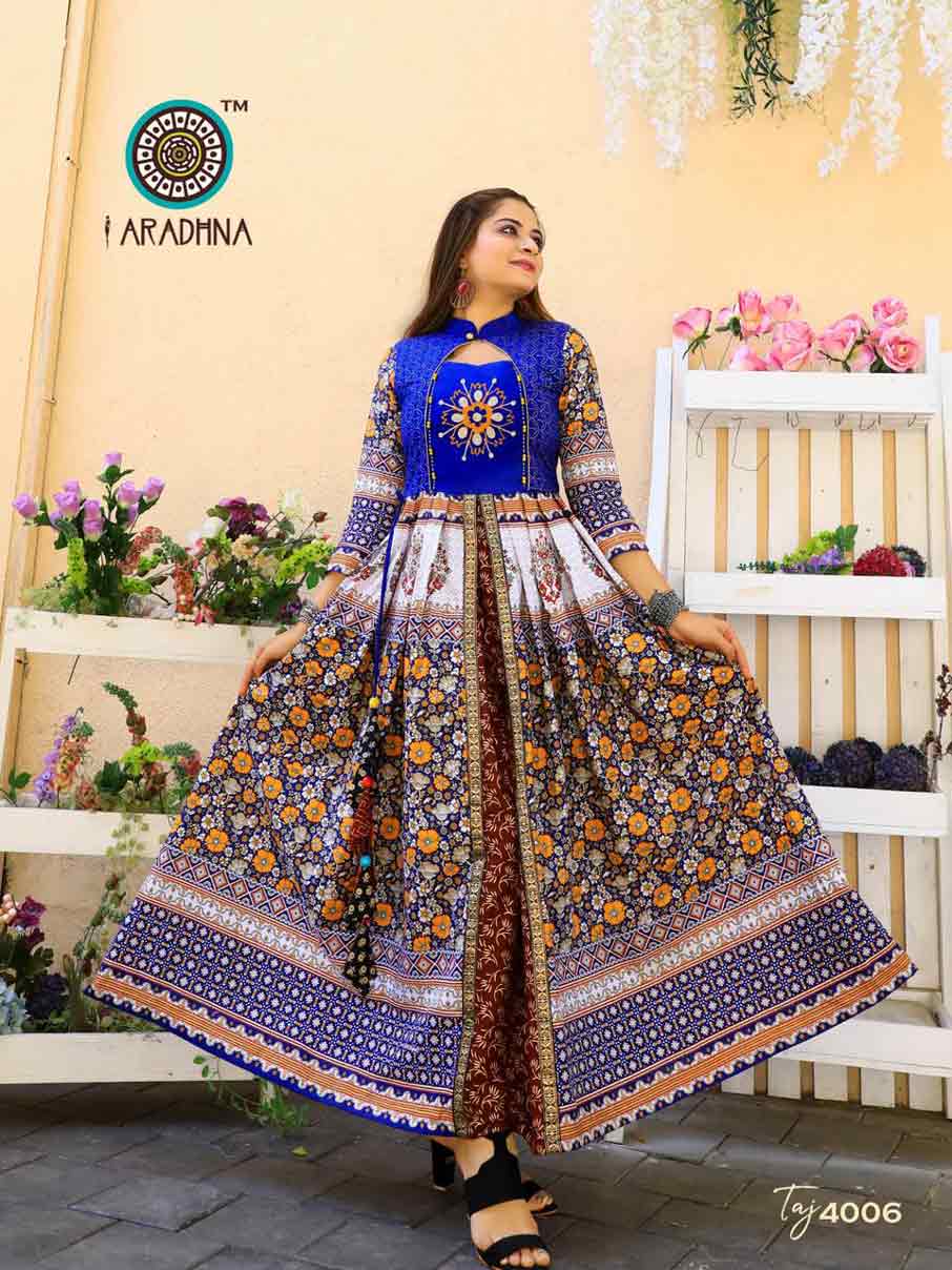 Taj Vol-4 Wholesale Round Printed Kurti Set Taj Vol-4 Wholesale Round Printed Kurti Set